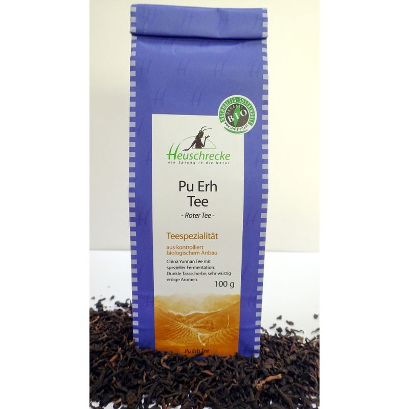 Heuschrecke Pu Erh Tee, roter Tee, China Yunnan, kbA - Produktbild