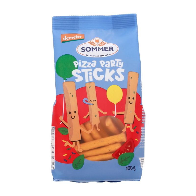 SOMMER BACKKUNST SEIT 1864 Demeter Dinkel Kinder Pizzaparty Sticks - Produktbild