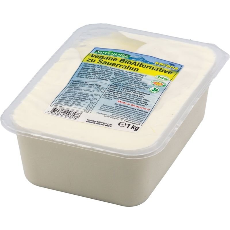 Soyana Soyananda Sauerrahm - vegane Alternative zu Sauerrahm aus fermentiertem BioSoya 1kg. - Produktbild