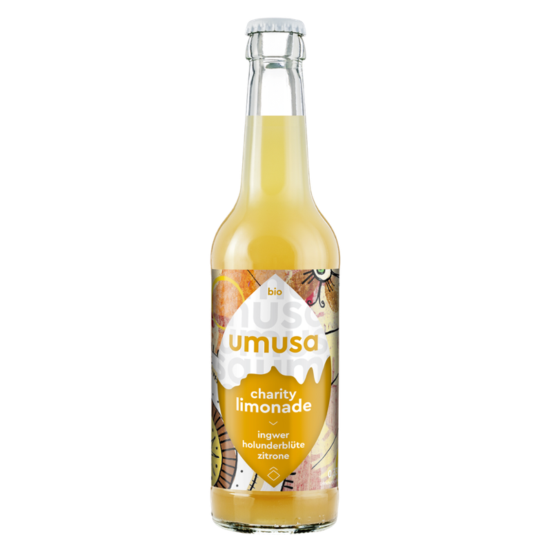 UMUSA  UMUSA Charity Limonade Gelb die angenehm scharfe Ingwer Holunderblüte Zitrone - Produktbild