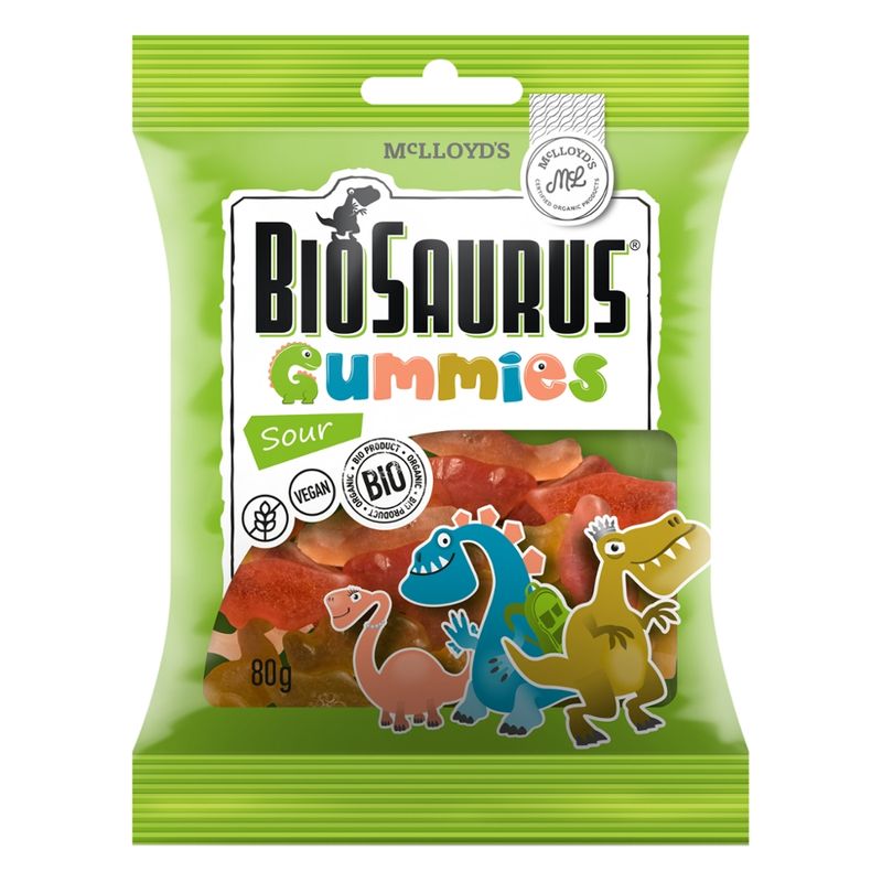 BioSaurus McLloyd's Biosaurus Bio Fruchtgummies sauer 80g - Produktbild