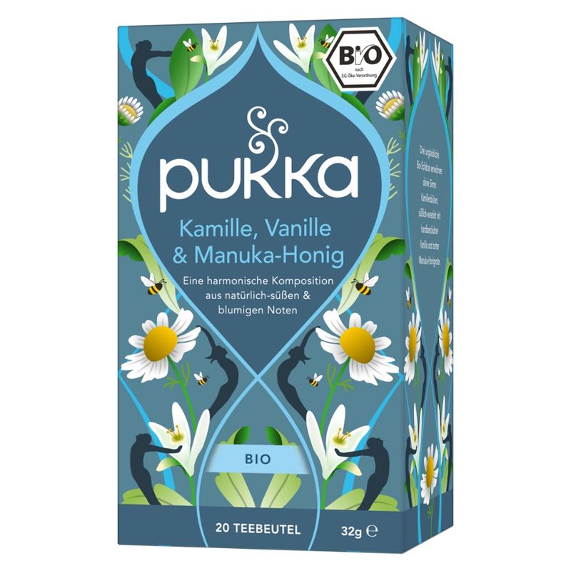 Pukka Pukka Bio-Kräutertee Kamille, Vanille & Manuka-Honig,  20 Teebeutel - Produktbild