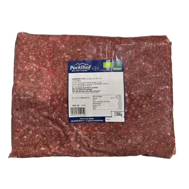 Packlhof Rinder Hackfleisch tiefgefroren 2,5 kg - Produktbild