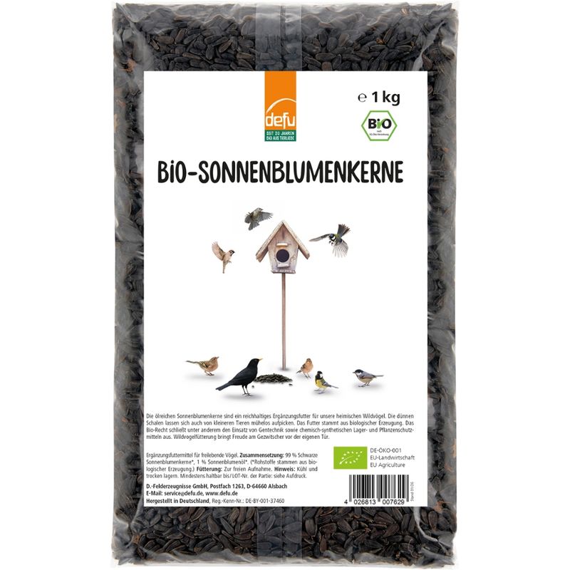 defu - Das Tierfutter vom Bio-Bauern Vogel Bio-Sonnenblumenkerne - Produktbild
