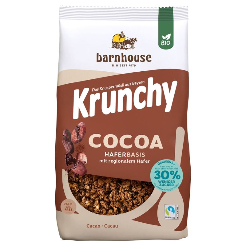 Barnhouse  Krunchy Cocoa weniger Zucker 500g - Produktbild