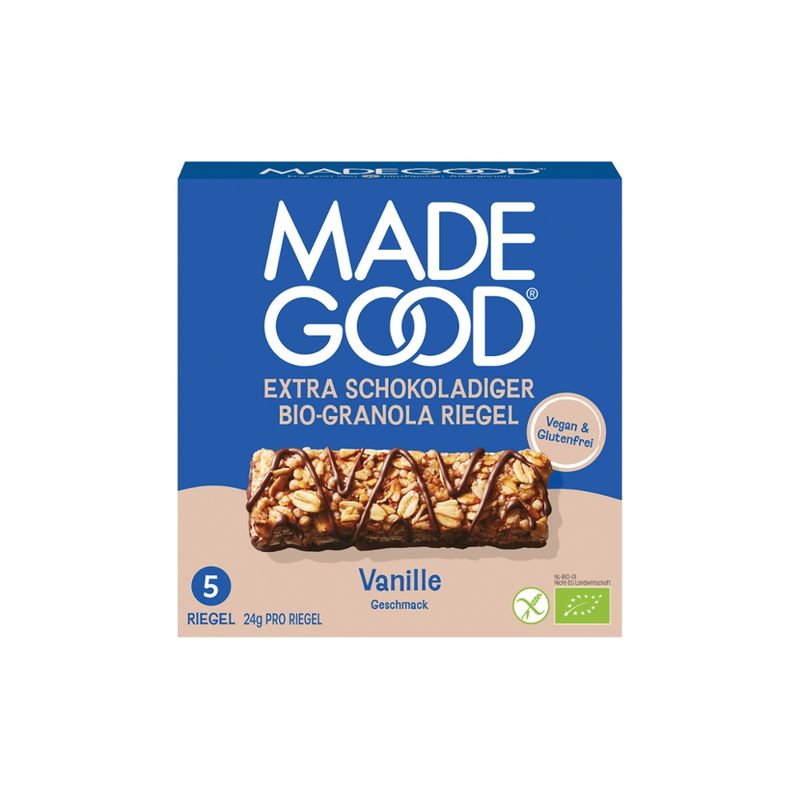 MadeGood MadeGood Bio Müsliriegel mit Schokolade und Vanillegeschmack (5 Riegel x 24g) 120g - Produktbild