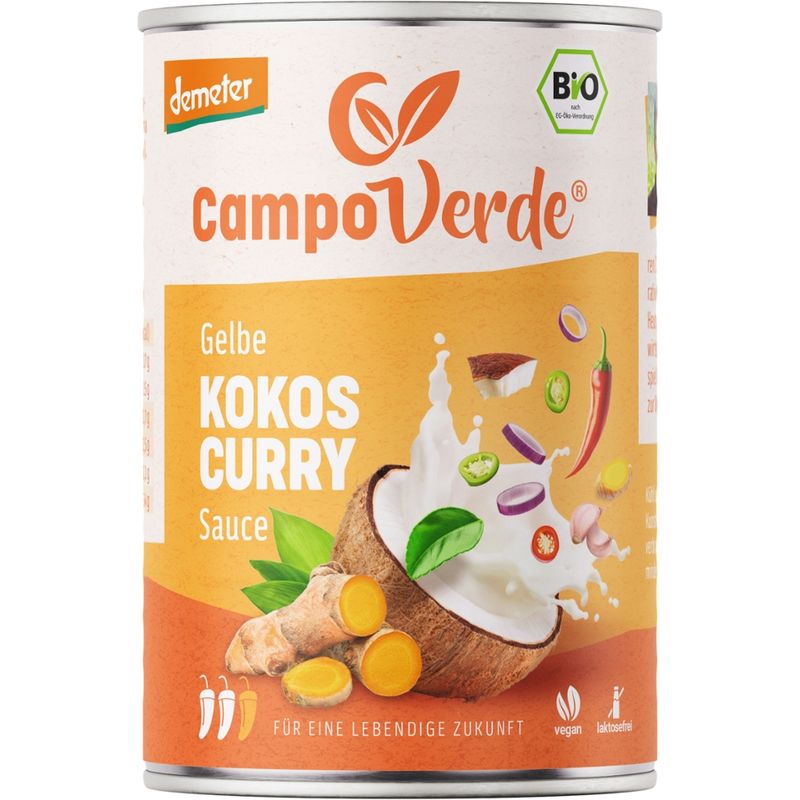 Campo Verde CV demeter Gelbe Kokos-Curry-Sauce 400ml - Produktbild