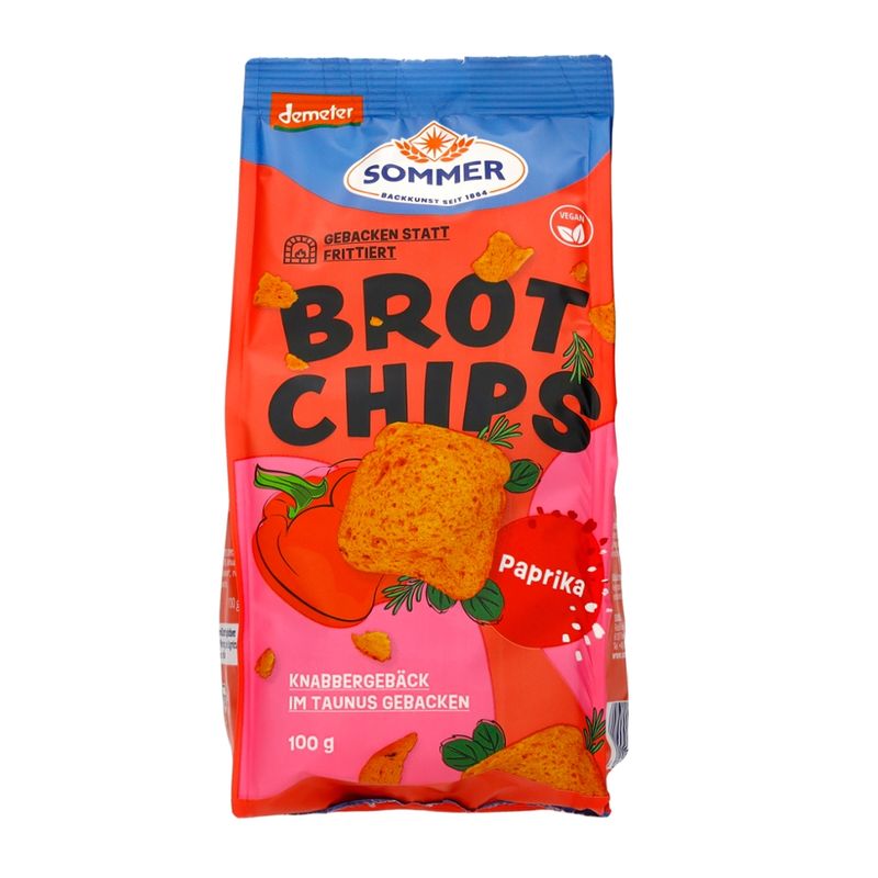 SOMMER BACKKUNST SEIT 1864 Demeter Brot Chips - Paprika - Produktbild