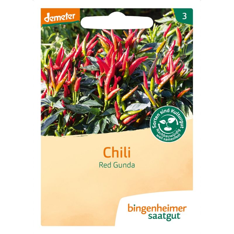 Bingenheimer Saatgut Red Gunda - Chili (Saatgut) - Produktbild