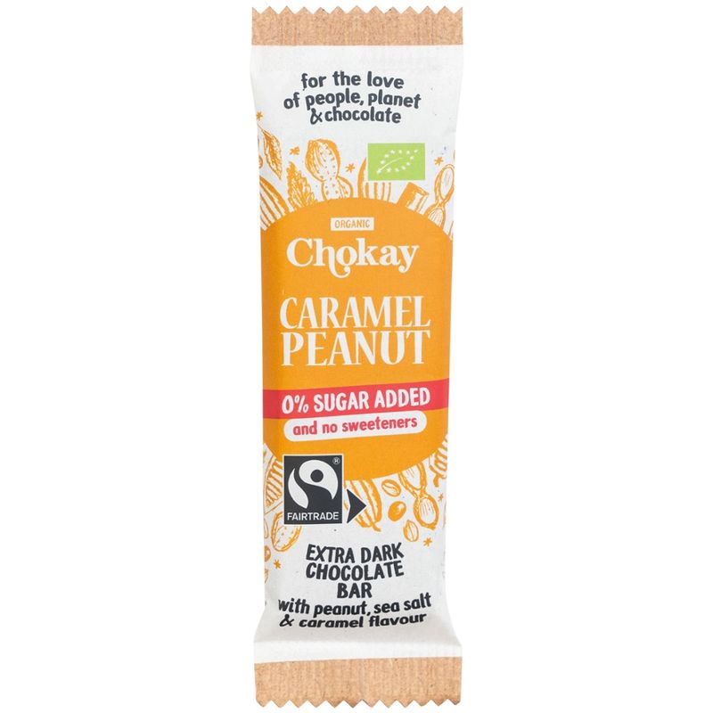 Chokay BV Chokay BIO Snack Bar Extra Dark Peanut Caramel 30g - Produktbild