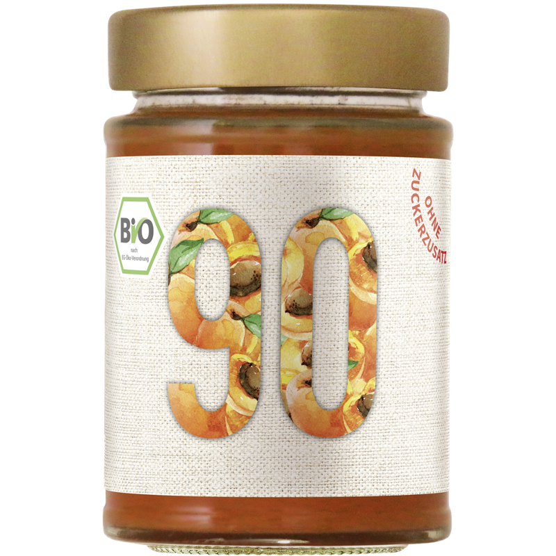 Sibani Sibani 90% Fruchtaufstrich, kalorienfrei gesüßt ohne Zuckerzusatz, Bio Aprikose - Produktbild