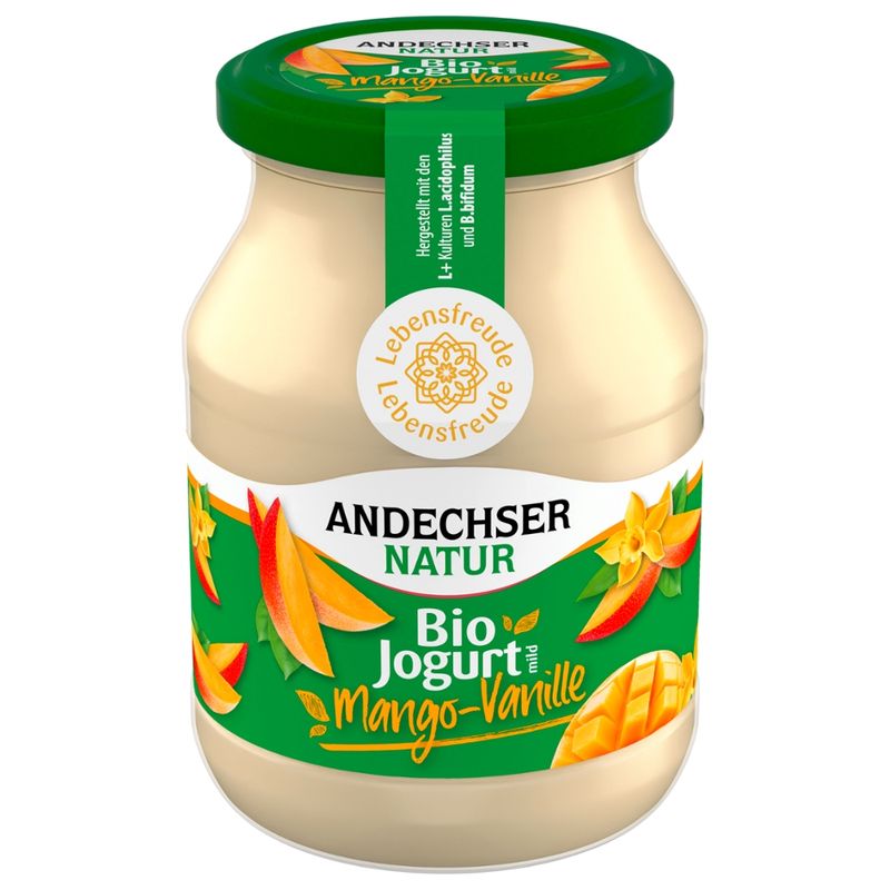 Andechser Natur Bio Jogurt Mango-Vanille 3,8% - Produktbild
