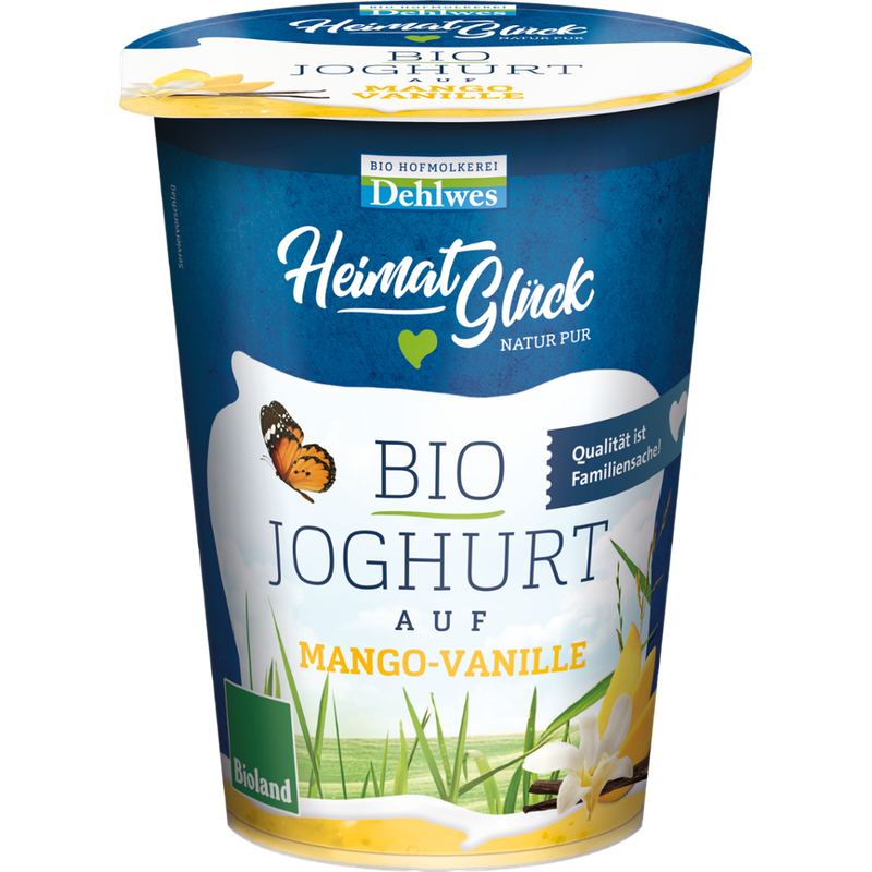 HeimatGlück BIO-Joghurt auf Mango-Vanille 3,5% Fett 400g - Produktbild