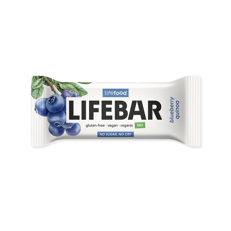 Lifefood  Lifefood Lifebar Riegel Blaubeere Quinoa ROH BIO 40 g - Produktbild