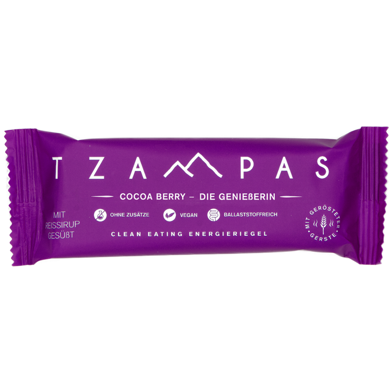TZAMPAS TZAMPAS Cocoa Berry - Die Genießerin. Clean Eating Energieriegel aus gerösteter Gerste - Produktbild
