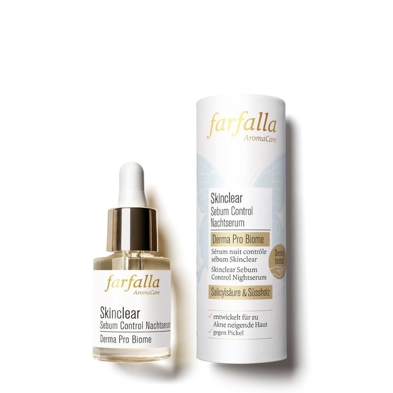 farfalla Skinclear Sebum Control Nachtserum, Derma Pro Biome, 15ml - Produktbild