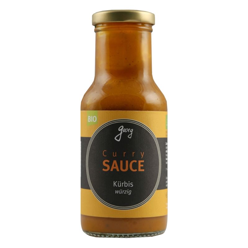 Georg Curry-SAUCE Kürbis würzig Bio - ohne Tomate - vegan - mit Curry & Hokkaido-Kürbis - Produktbild
