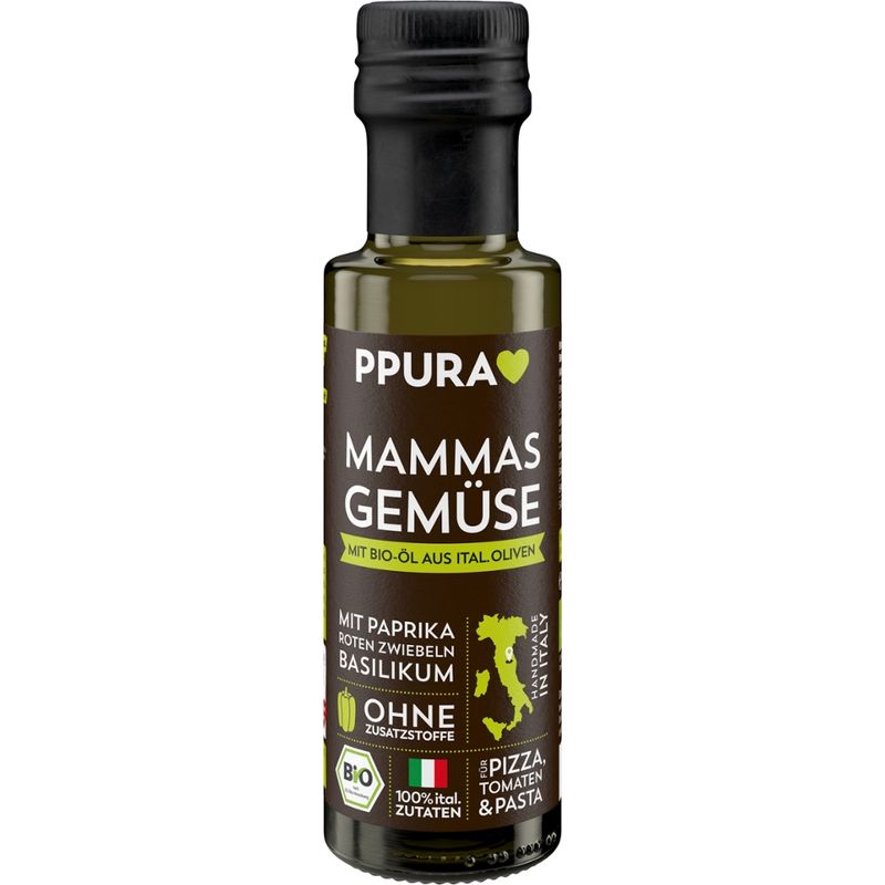 PPURA Olivenöl Mammas Gemüse BIO - mit Paprika, Basilikum - Produktbild