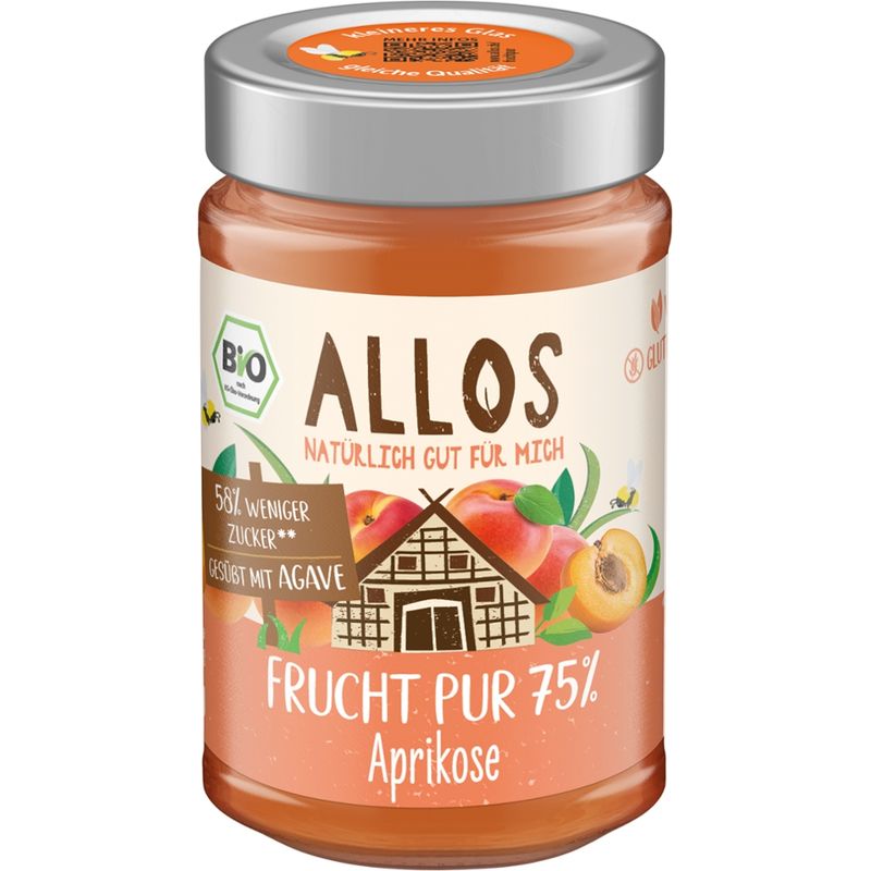 Allos Frucht Pur 75% Aprikose - Produktbild