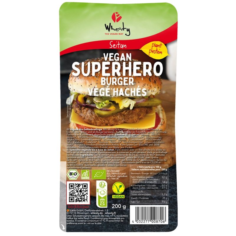 Wheaty Wheaty Vegan Superhero Burger - Produktbild
