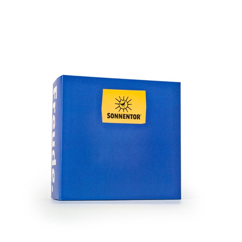 Sonnentor Geschenkkarton leer neutral, S 22,5x21,5x9 cm (blau) - Produktbild