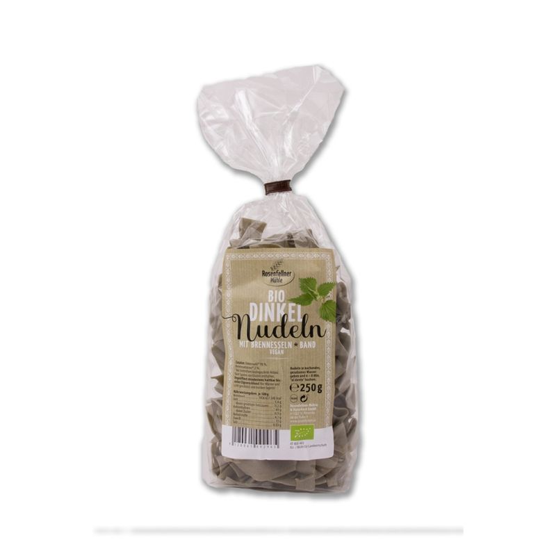 Rosenfellner Mühle & Naturkost Bio Dinkel Brennnesselnudeln Band 250g - Produktbild