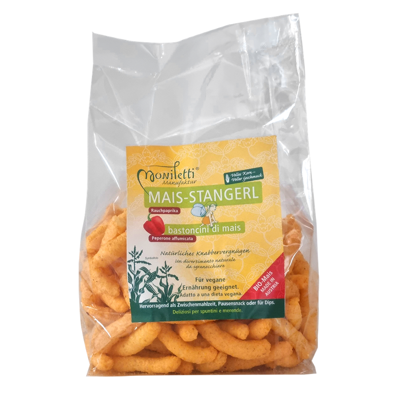 Moniletti BIO MAISSTANGERL  RAUCHPAPRIKA Moniletti 100g Klarsicht - Produktbild