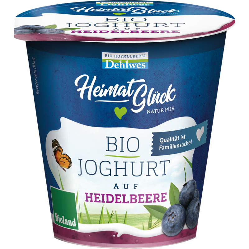 HeimatGlück BIO-Joghurt auf Heidelbeere 3,5% Fett 150g - Produktbild