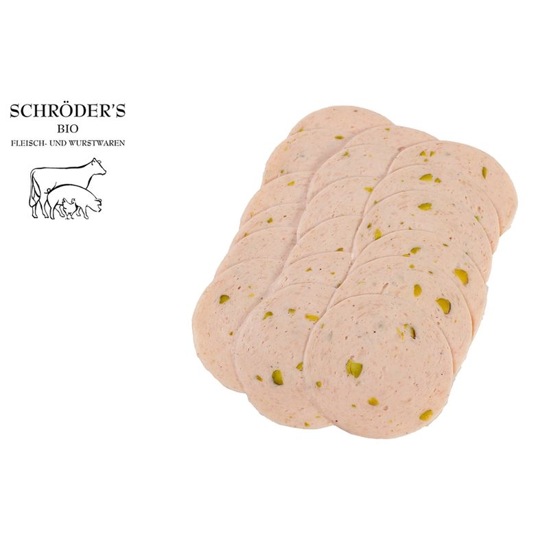 Schröder's Bio Fleisch- und Wurstwaren Geflügelmortadella 80 g geschnitten - Produktbild