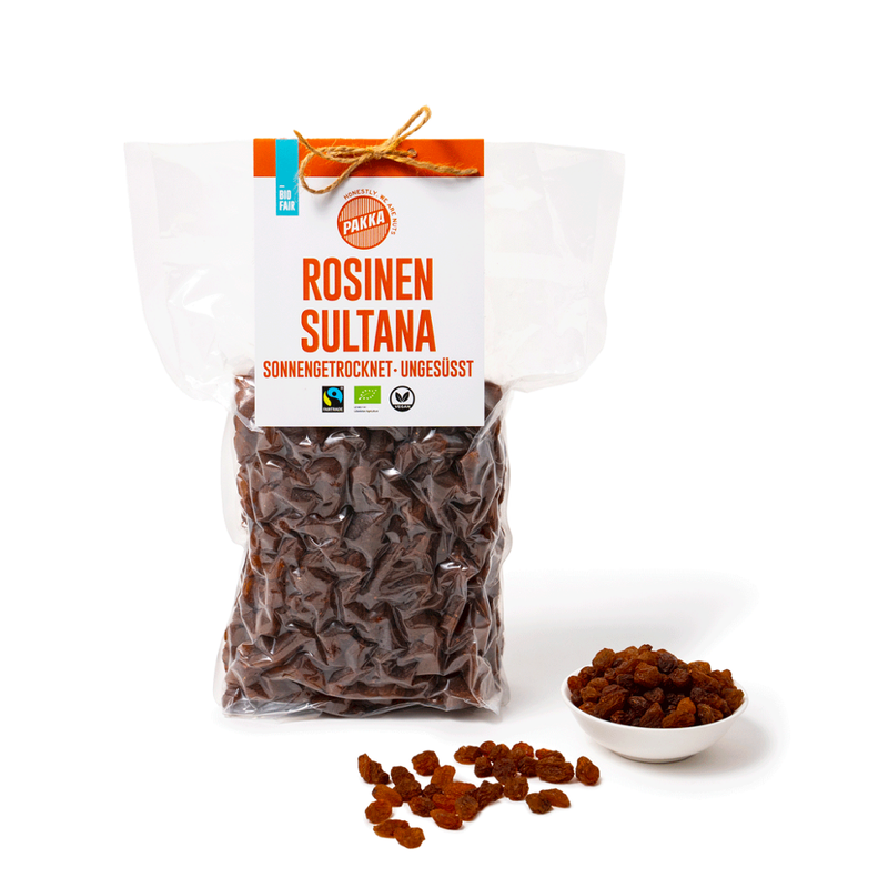 Pakka Sultana Rosinen getrocknet, Bio & Fairtrade, 1kg - Produktbild