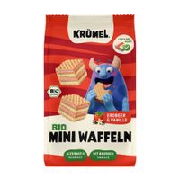 Krümel Bio Mini Waffeln Erdbeer Vanille - Produktbild