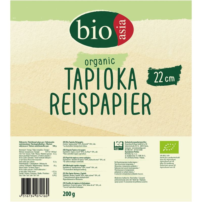 BIOASIA Bio Tapioka Reispapier - Produktbild