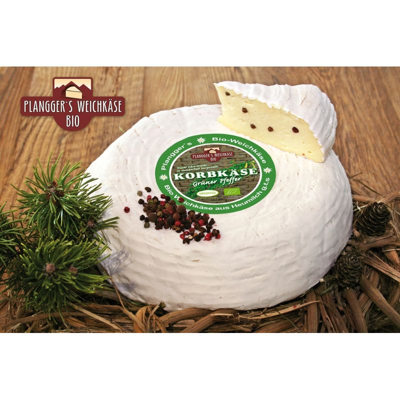 Plangger Planggers Bio  Korbkäse mit Pfeffer - Produktbild