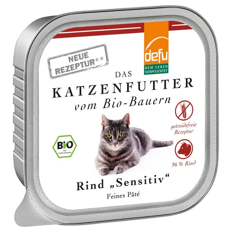 defu - Das Tierfutter vom Bio-Bauern Katze Rind "Sensitiv" - Produktbild