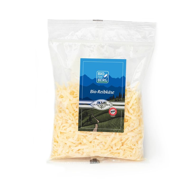 BIOvomBERG BIO vom BERG Tiroler Bio-Reibkäse 200g egalisiert - Produktbild