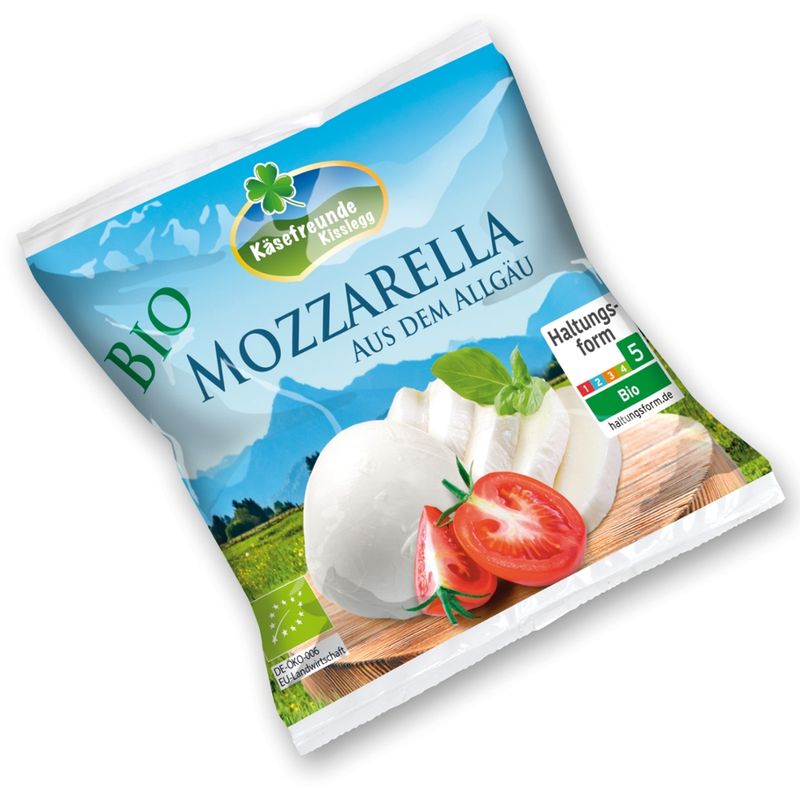 Züger Frischkäse AG Allgäuer Tierhaltung 4 Bio Mozzarella Kugel 125g - Produktbild
