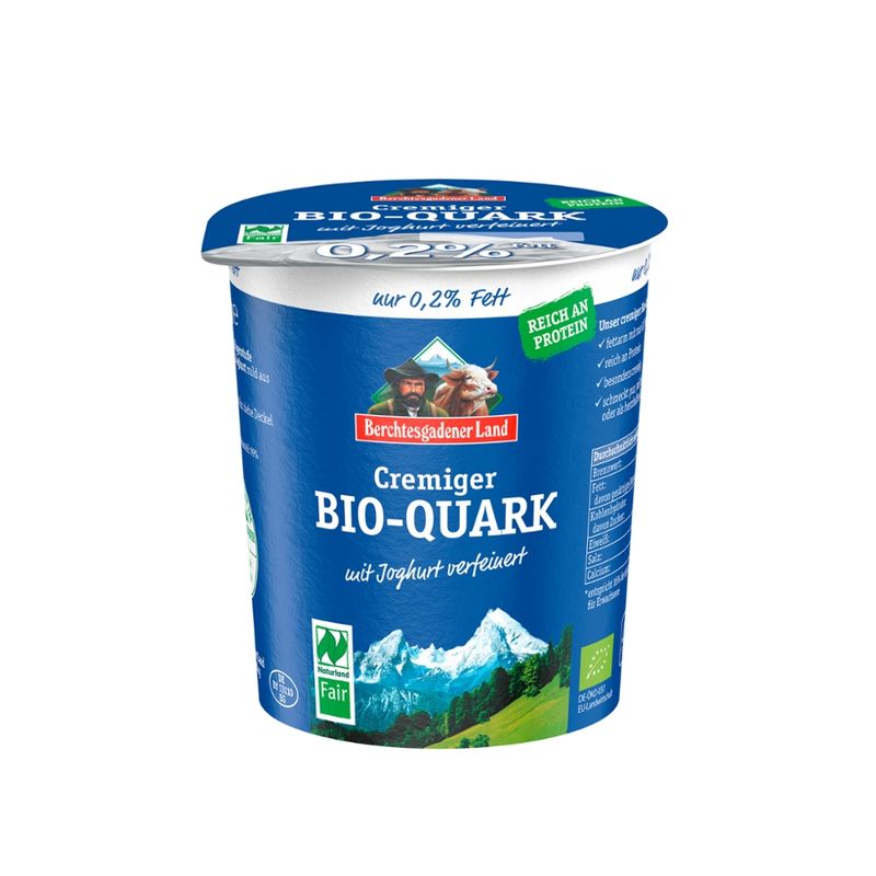 Berchtesgadener Land Bio Cremiger Bio-Quark 0,2% Fett NL-Fair - Produktbild