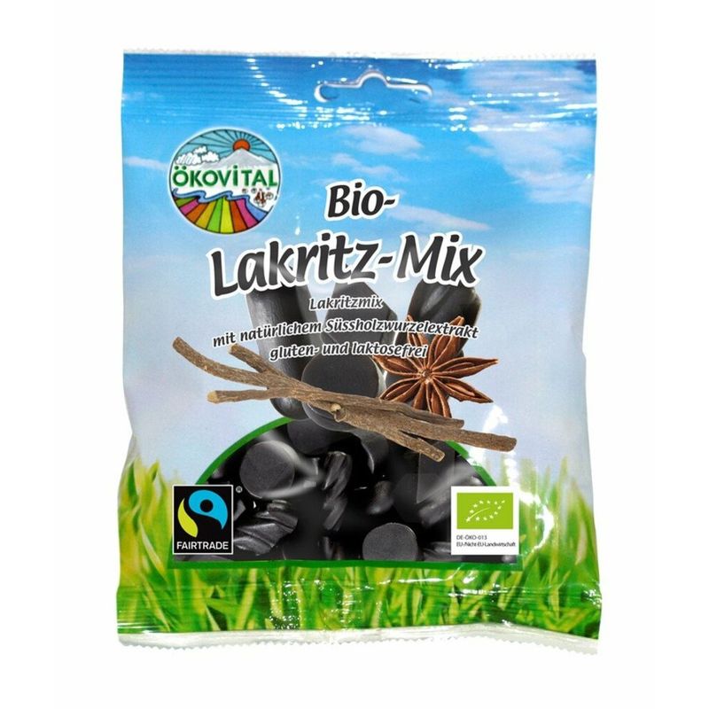 Ökovital Ökovital Bio Lakritzmix, gegosene Starklakritz-Stücke - Produktbild