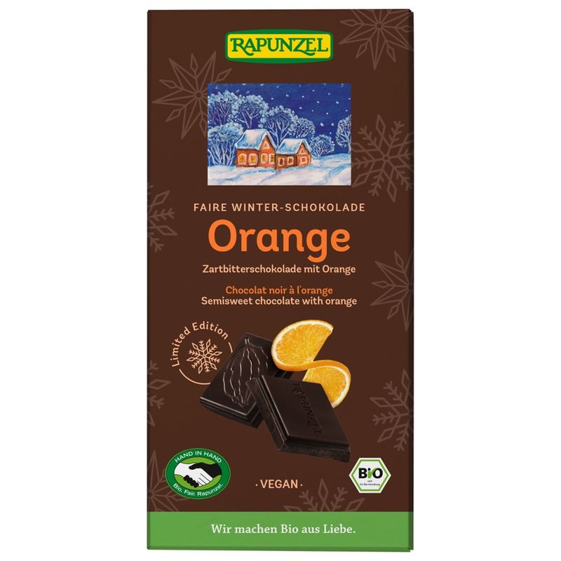 Rapunzel Zartbitter Schokolade mit Orange HiH - Produktbild