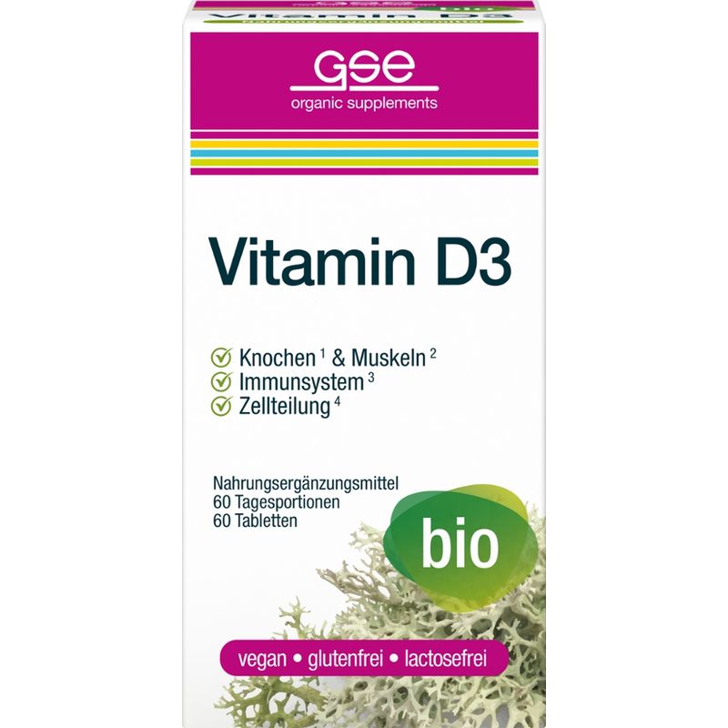 GSE  Vitamin D3 Compact (Bio), 60 Tabletten à 500 mg - Produktbild