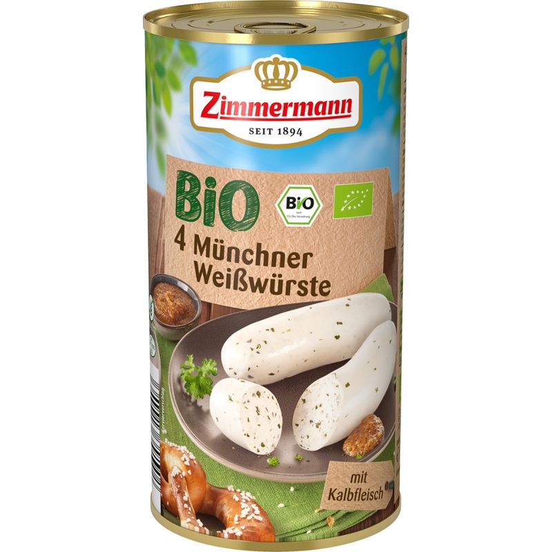 Zimmermann Bio Münchner Weißwürste - Produktbild
