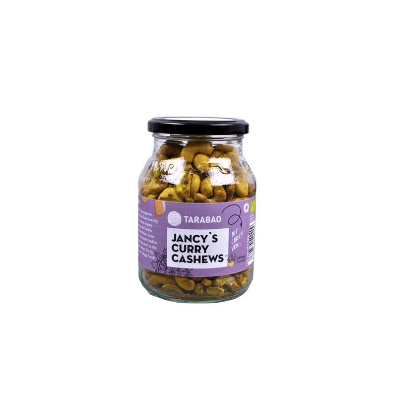 TARABAO Jancy's Curry-Cashews im Pfandglas groß - Produktbild