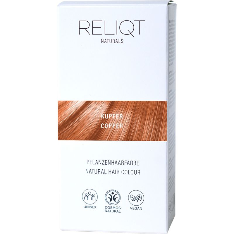 RELIQT RELIQT Naturals - Pflanzenhaarfarbe Kupfer für hellblondes bis dunkelblondes Haar - Produktbild