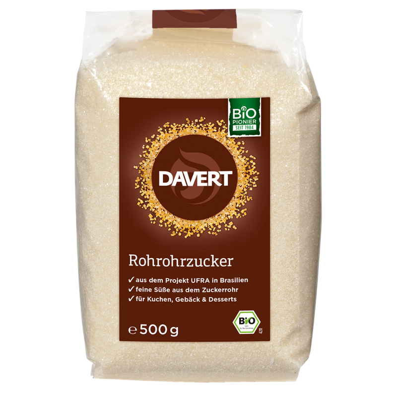 Davert Rohrohrzucker UFRA 500g - Produktbild