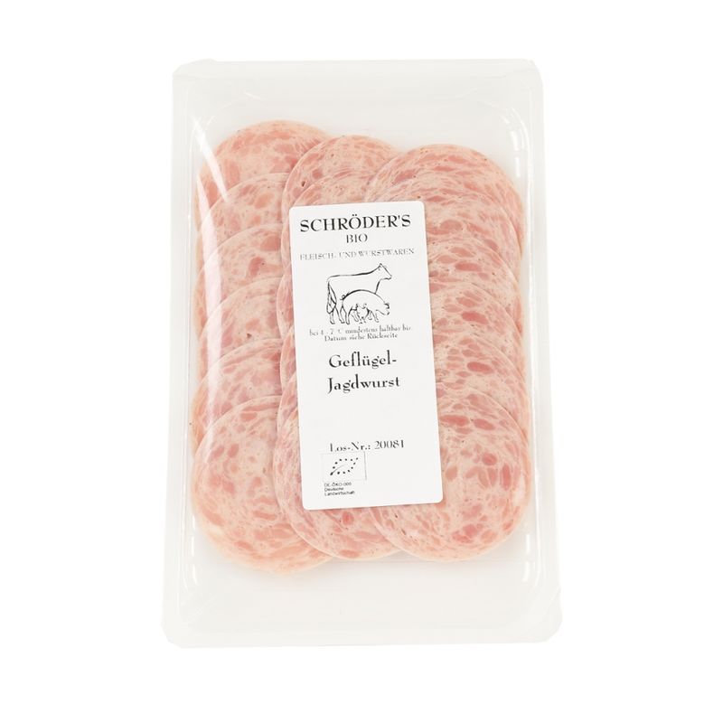 Schröder's Bio Fleisch- und Wurstwaren Geflügeljagdwurst 80 g - Produktbild
