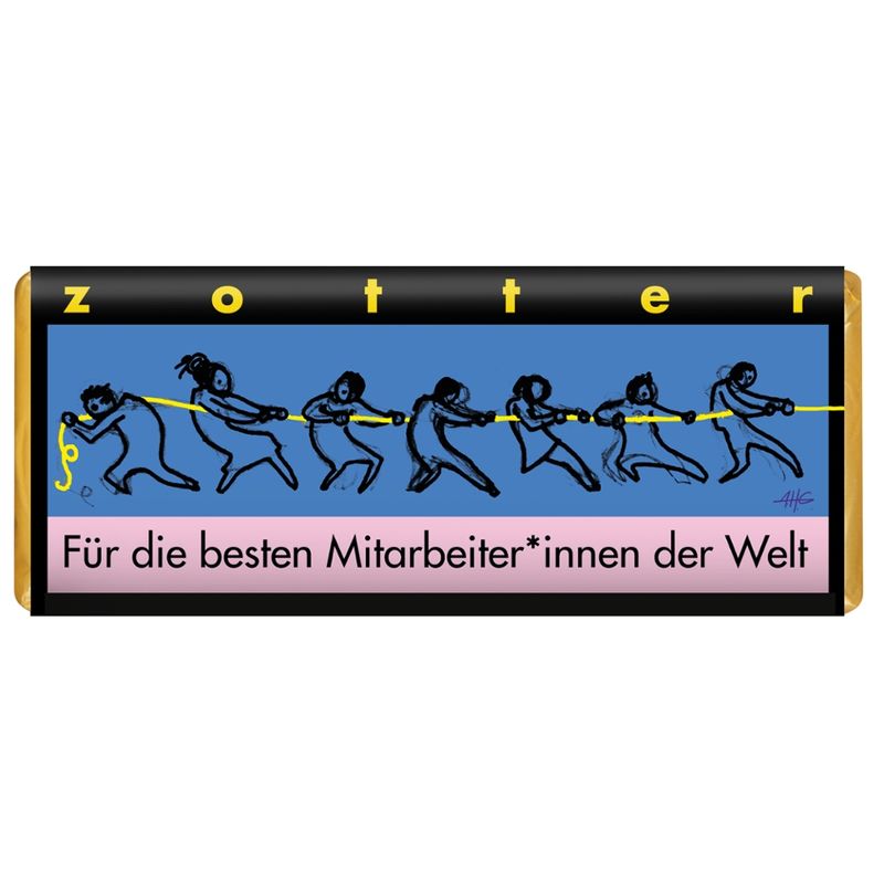 Zotter Schokolade Für die besten Mitarbeiter*innen der Welt - Mandel Praliné Intense - Produktbild
