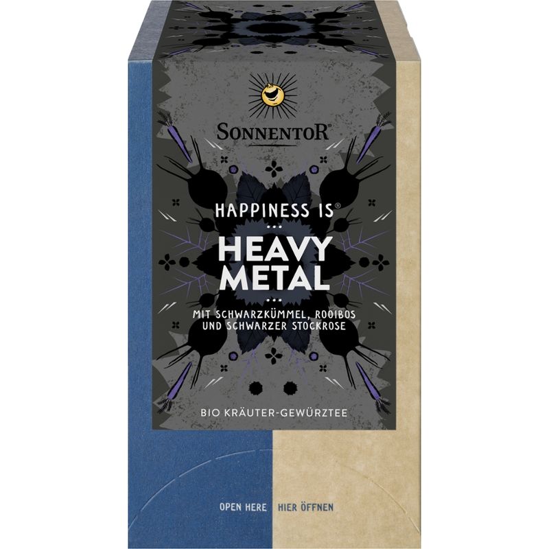 Sonnentor Heavy Metal Tee Happiness is®, Doppelkammerbeutel - Produktbild