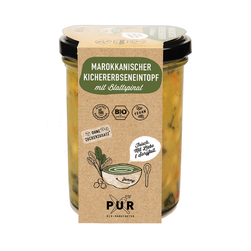 PUR Bio-Manufaktur PUR Marokkanischer Kichererbseneintopf mit Blattspinat - Produktbild
