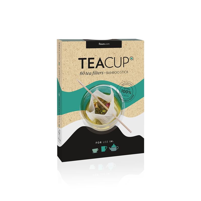 finum 60 TEACUP Teefilter + Bambusstick naturfine® - Produktbild
