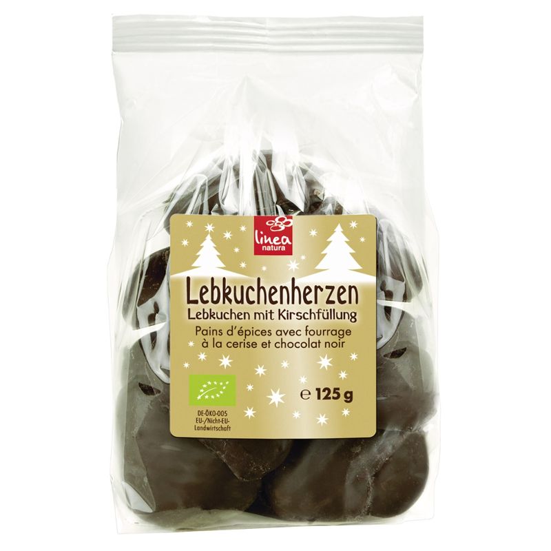 Linea Natura Lebkuchenherzen, gefüllt (Kirsche) - Produktbild